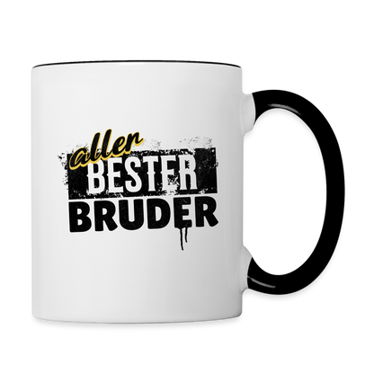 Tasse "Allerbester Bruder" - Weiß/Schwarz