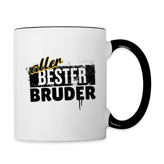 Tasse "Allerbester Bruder" - Weiß/Schwarz