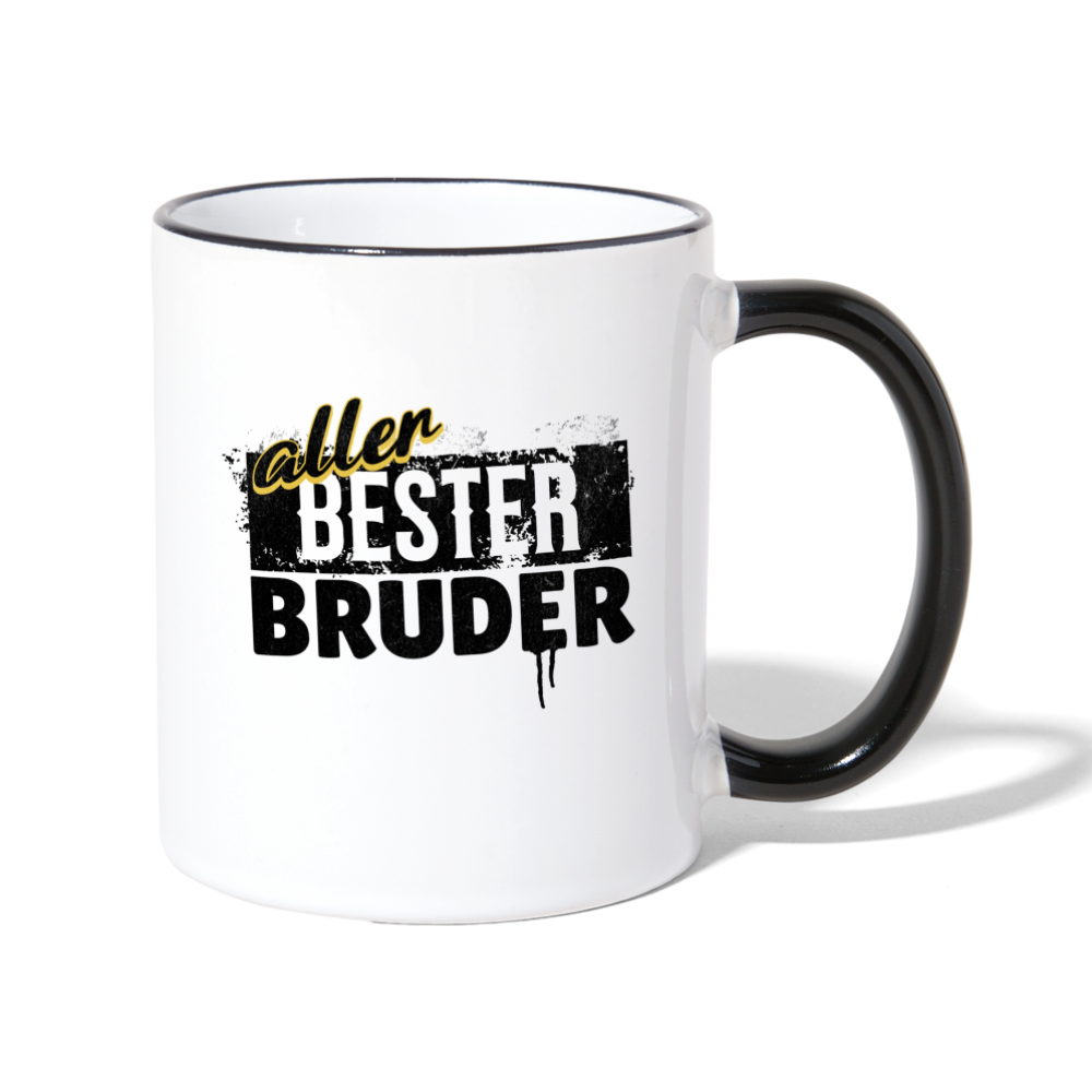 Tasse "Allerbester Bruder" - Weiß/Schwarz