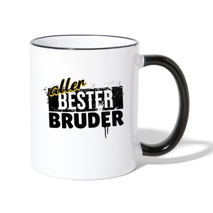 Tasse "Allerbester Bruder" - Weiß/Schwarz