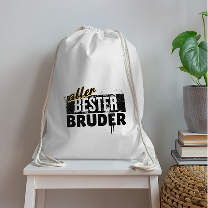 Turnbeutel "Allerbester Bruder" - weiß