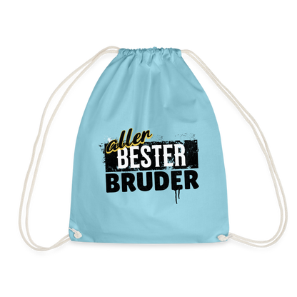 Turnbeutel "Allerbester Bruder" - Aqua