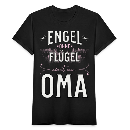 Frauen T-Shirt "Engel ohne Flügel nennt man Oma" - Schwarz