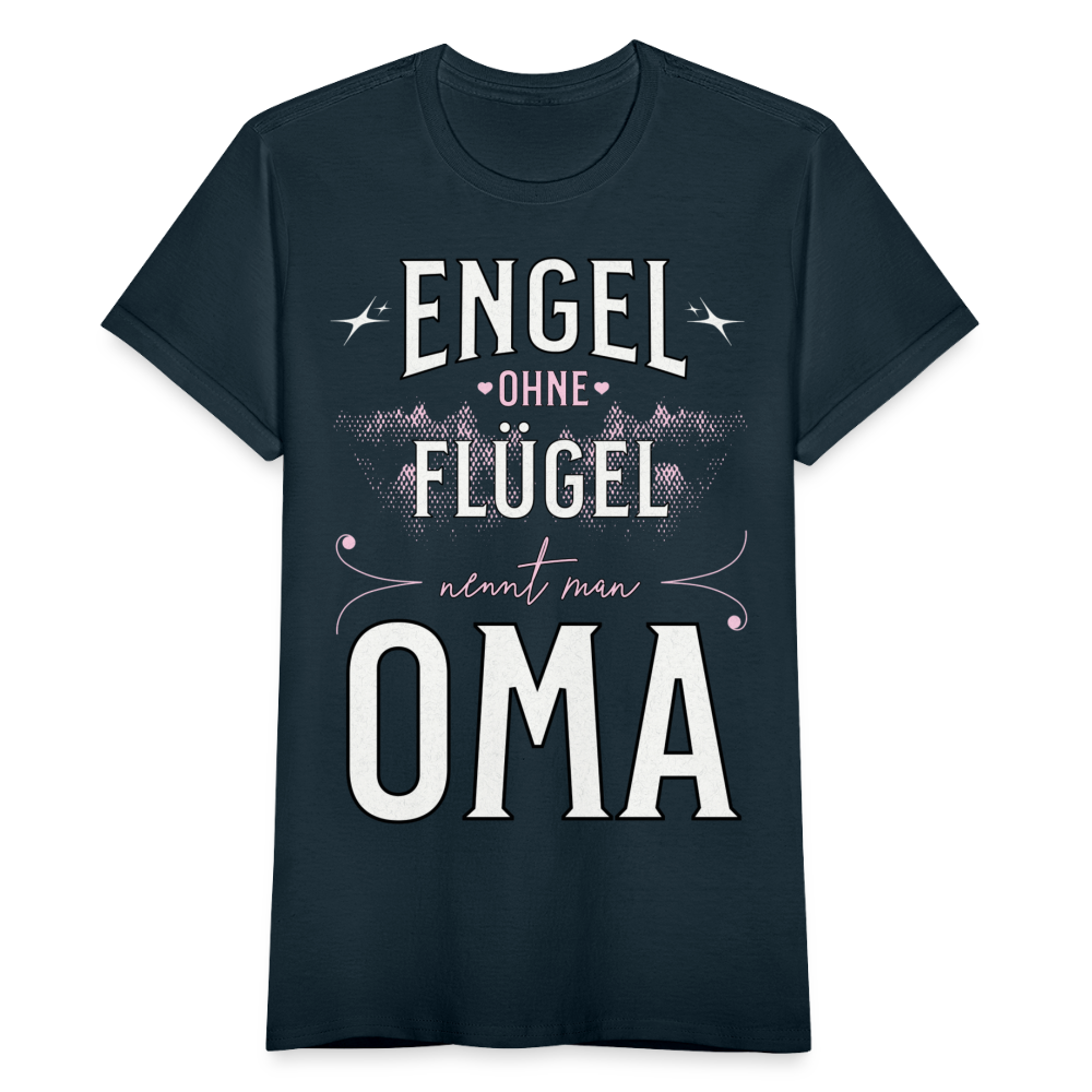 Frauen T-Shirt "Engel ohne Flügel nennt man Oma" - Navy