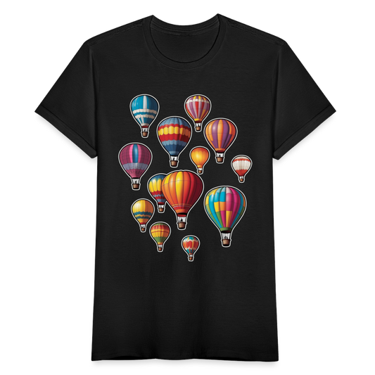 Frauen T-Shirt "Heißluftballons" - Schwarz