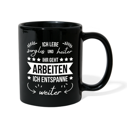 Tasse "Ich entspanne weiter" - Schwarz