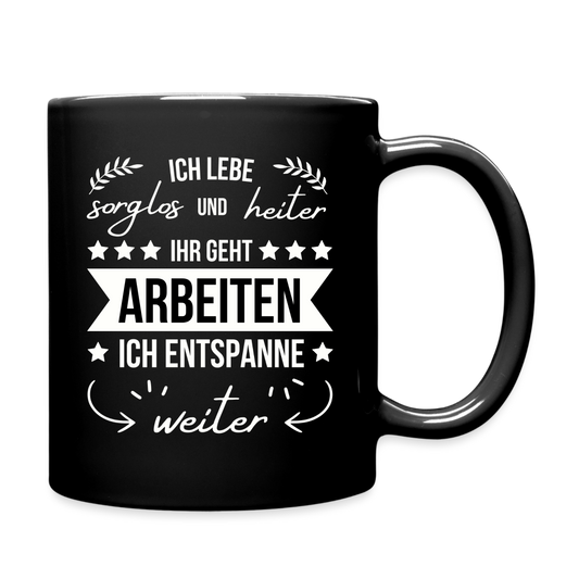 Tasse "Ich entspanne weiter" - Schwarz