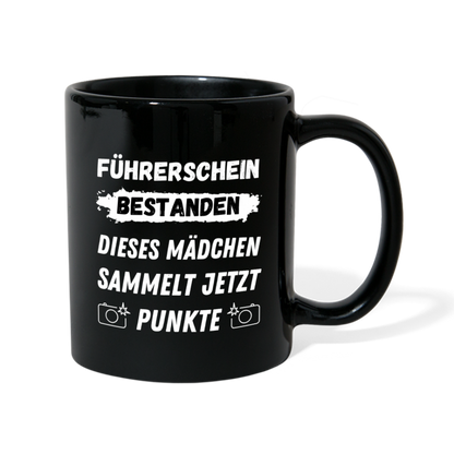 Tasse "Dieses Mädchen sammelt jetzt Punkte" - Schwarz