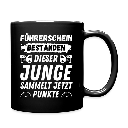 Tasse "Dieser Junge sammelt jetzt Punkte" - Schwarz