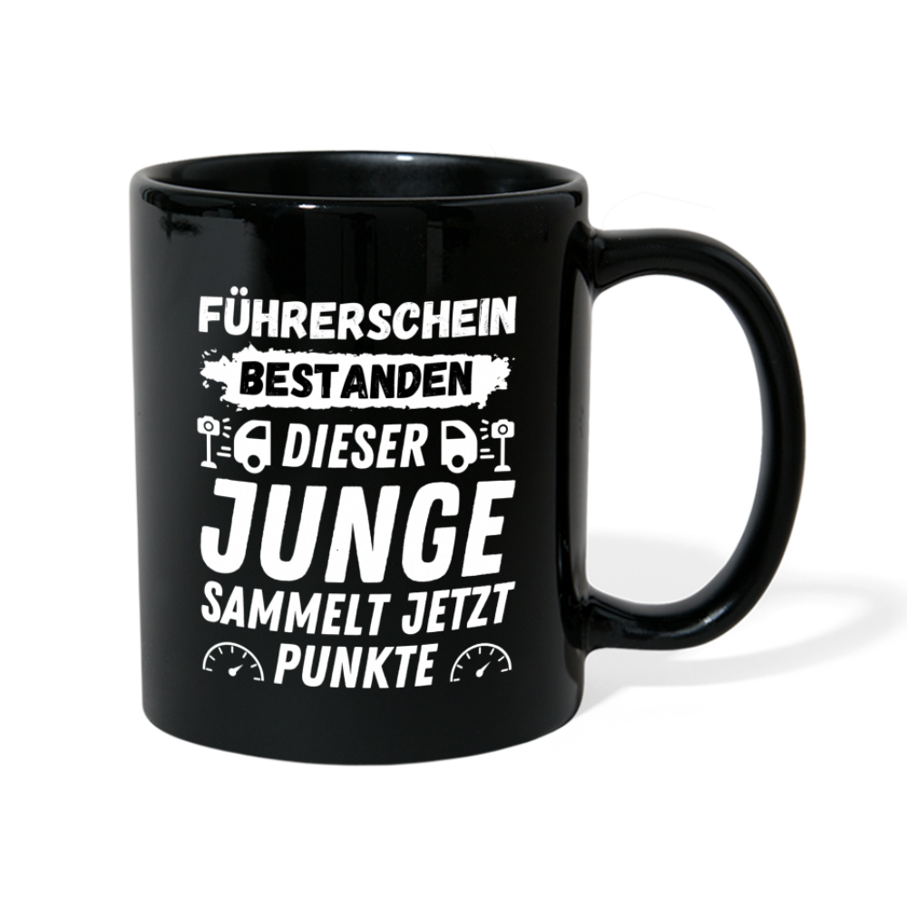 Tasse "Dieser Junge sammelt jetzt Punkte" - Schwarz