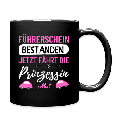 Tasse "Jetzt fährt die Prinzessin selbst" - Schwarz