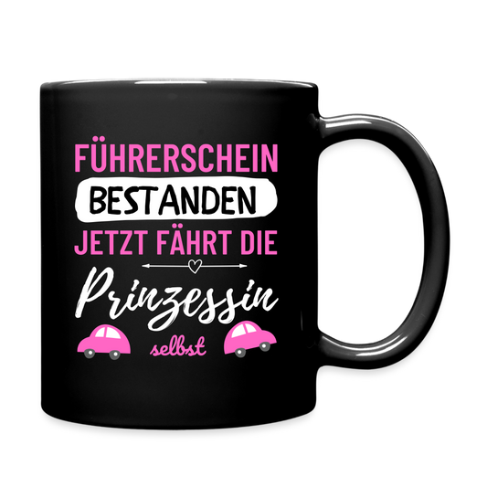 Tasse "Jetzt fährt die Prinzessin selbst" - Schwarz