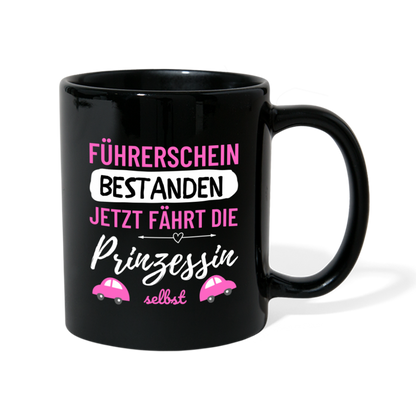 Tasse "Jetzt fährt die Prinzessin selbst" - Schwarz