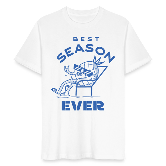 Männer Bio T-Shirt "Best Season ever" - weiß