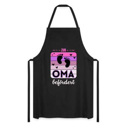 Kochschürze "Zur Oma befördert" - Schwarz