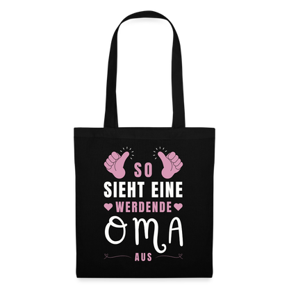 Stoffbeutel "So sieht eine werdende Oma aus" - Schwarz