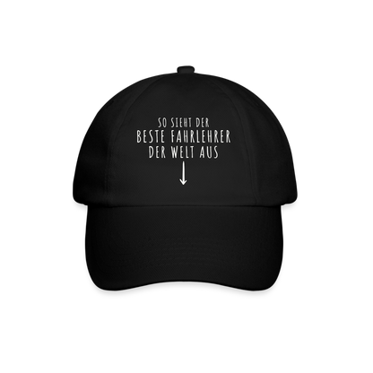 Baseballkappe "So sieht der beste Fahrlehrer der Welt aus" - Schwarz/Schwarz