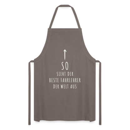 Kochschürze "So sieht der beste Fahrlehrer der Welt aus" - Grau
