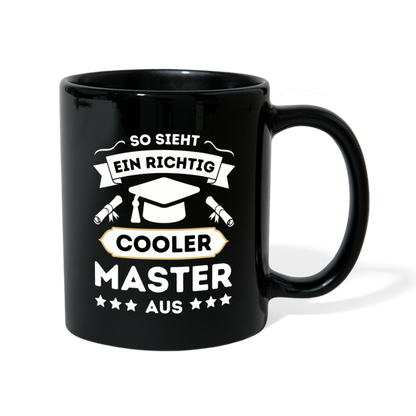 Tasse "So sieht ein richtig cooler Master aus" - Schwarz
