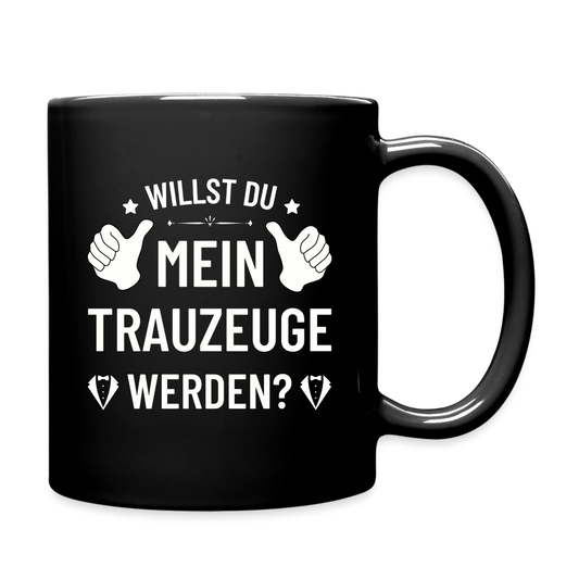 Tasse "Willst du mein Trauzeuge werden?" - Schwarz