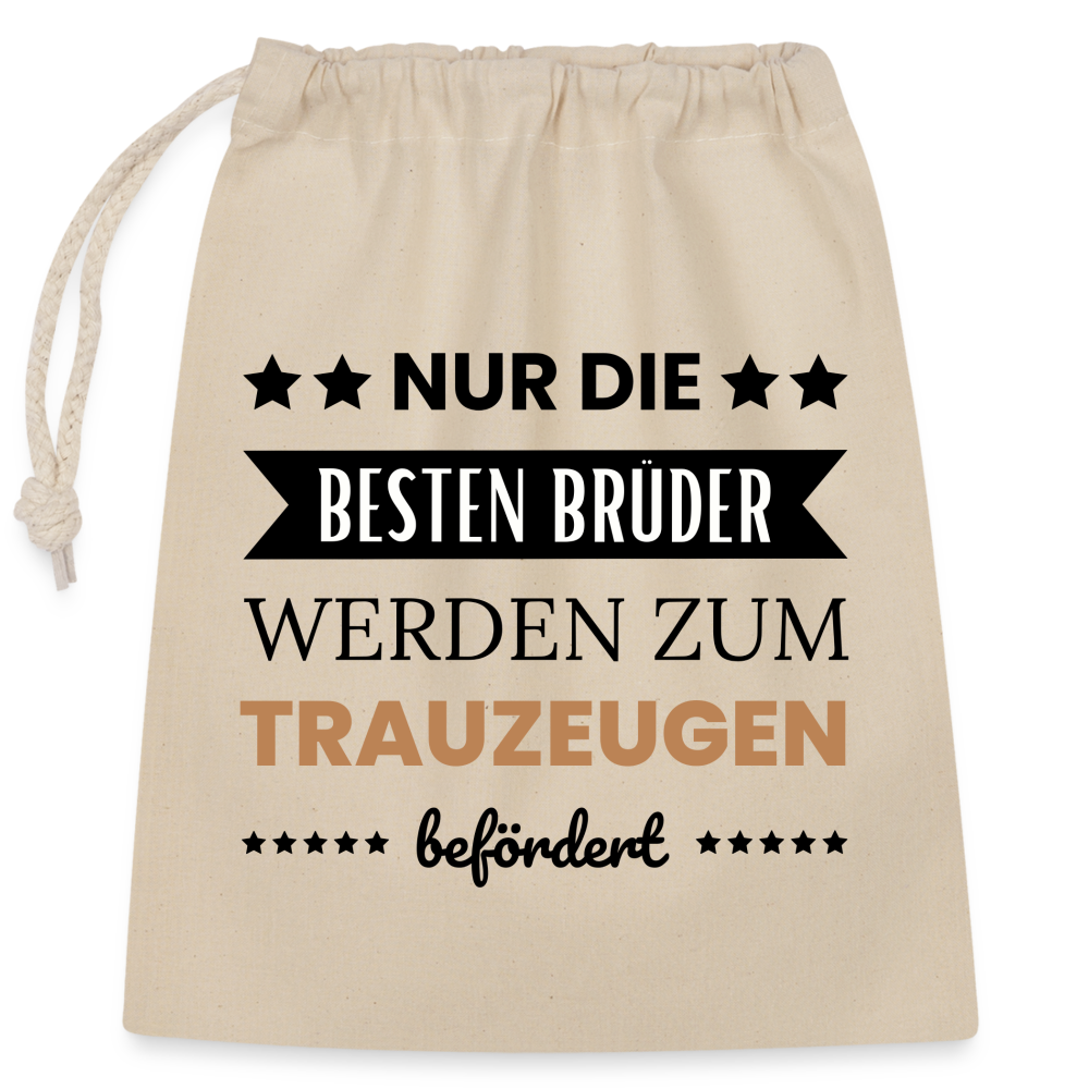 Verschließbarer Geschenkbeutel "Nur die besten Brüder werden zum Trauzeugen befördert" - Natur