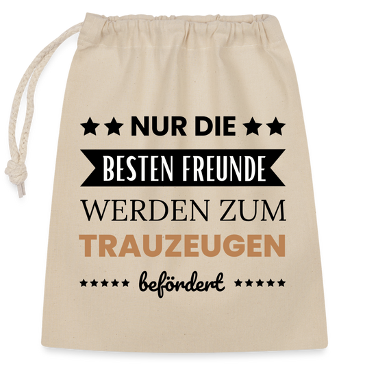 Verschließbarer Geschenkbeutel "Nur die besten Freunde werden zum Trauzeugen befördert" - Natur