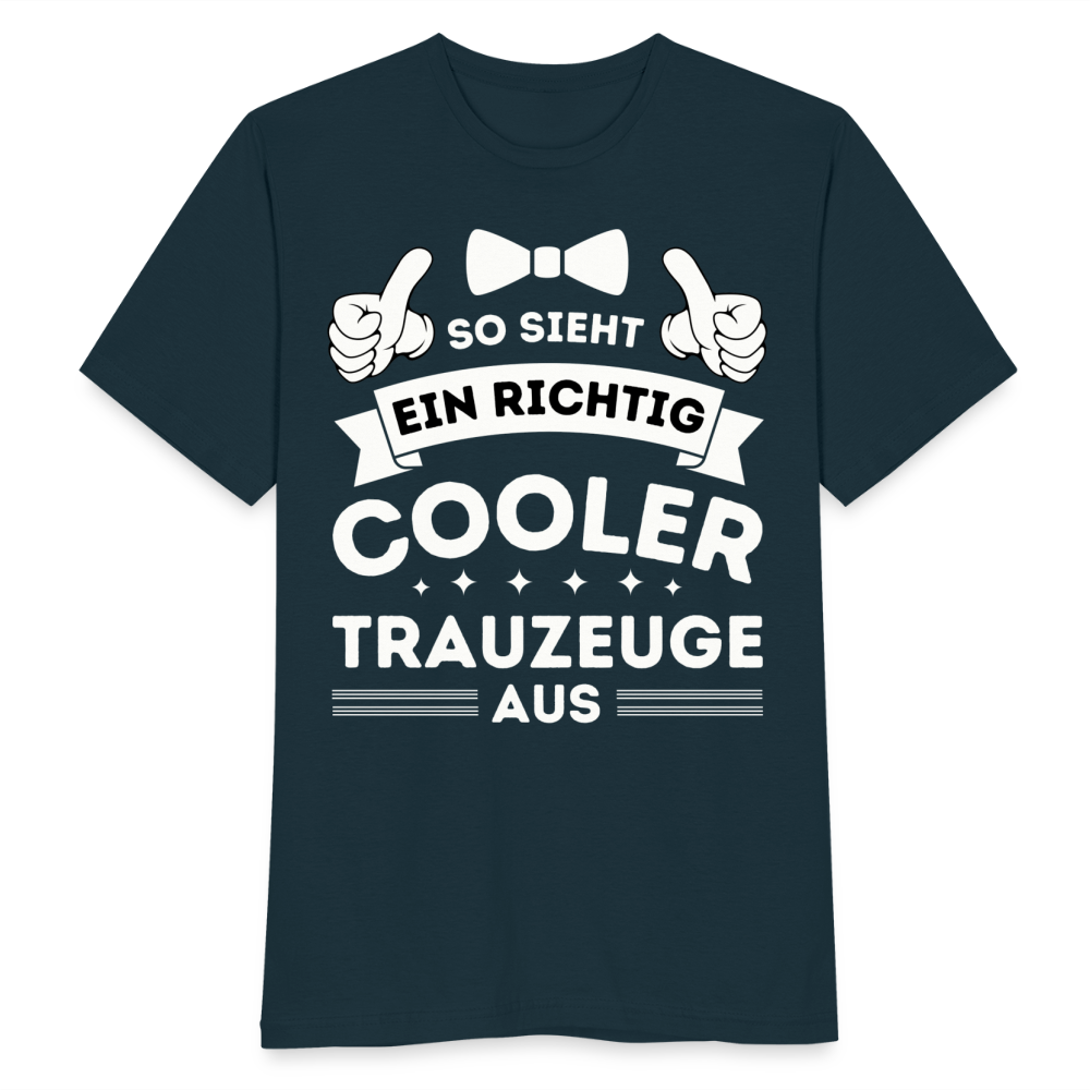 Männer T-Shirt "So sieht ein richtig cooler Trauzeuge aus" - Navy