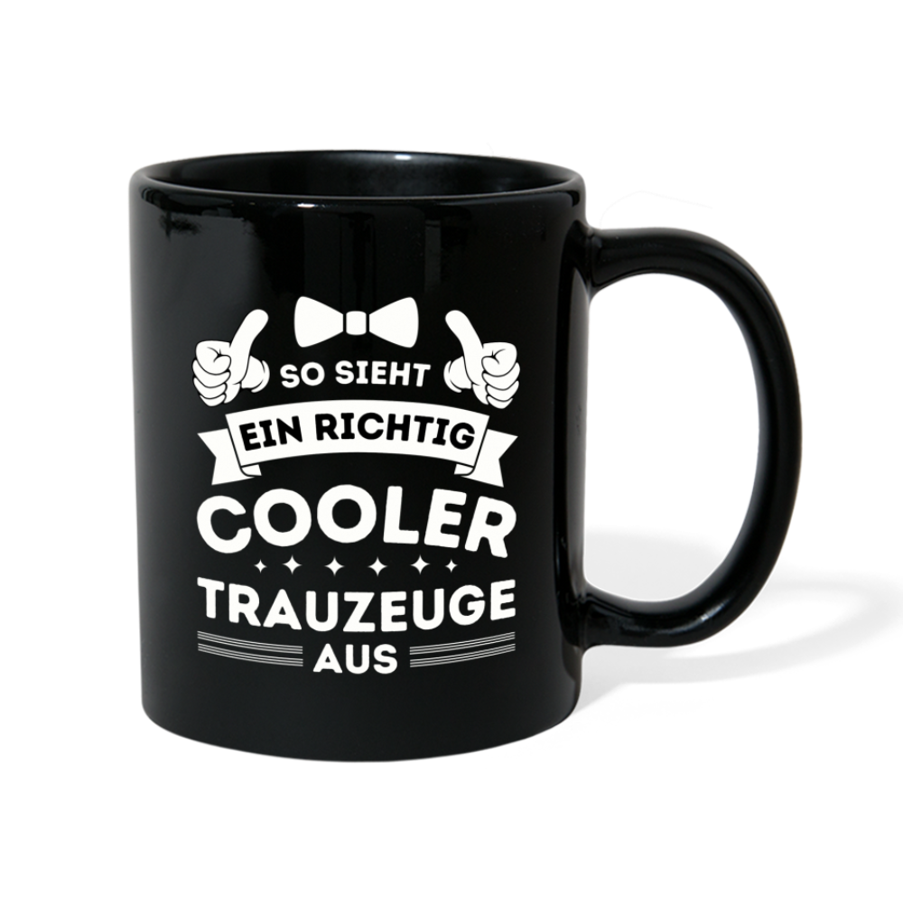 Tasse "So sieht ein richtig cooler Trauzeuge aus" - Schwarz