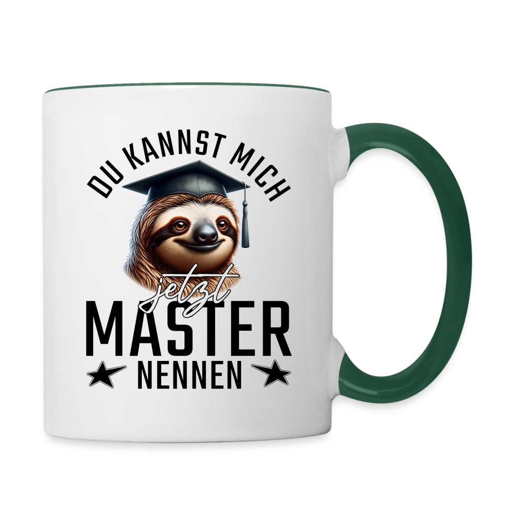 Tasse "Du kannst mich jetzt Master nennen" - Weiß/Dunkelgrün