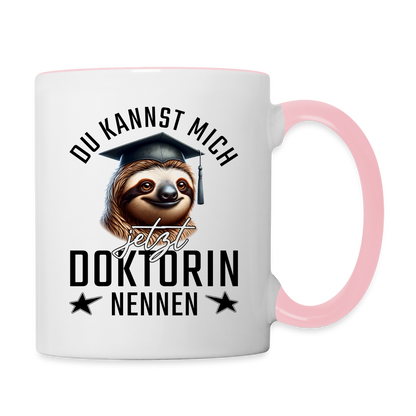 Tasse "Du kannst mich jetzt Doktorin nennen" - Weiß/Pink