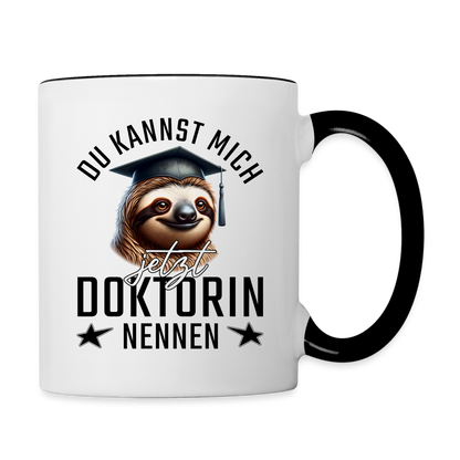 Tasse "Du kannst mich jetzt Doktorin nennen" - Weiß/Schwarz