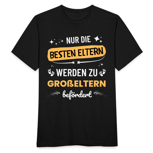 Männer T-Shirt "Nur die besten Eltern werden zu Großeltern befördert" - Schwarz