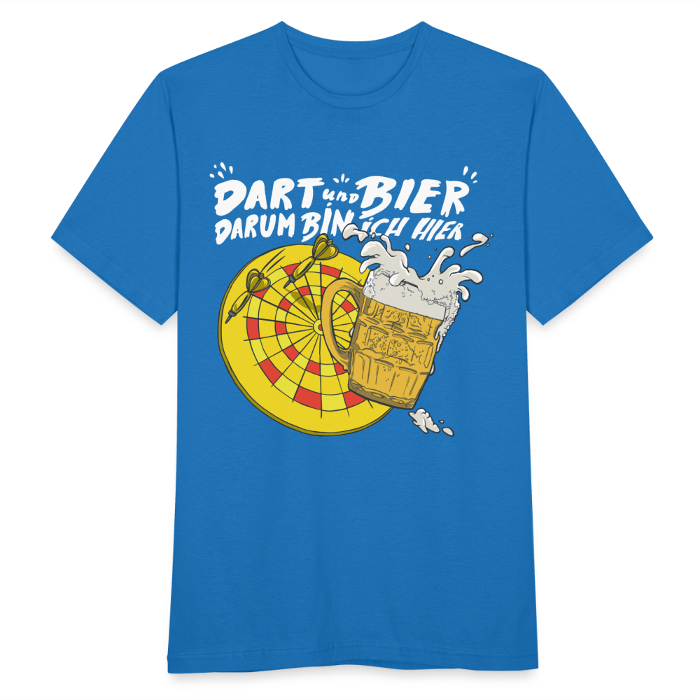 Männer T-Shirt "Dart und Bier Spruch" - Royalblau