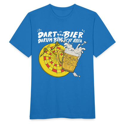 Männer T-Shirt "Dart und Bier Spruch" - Royalblau