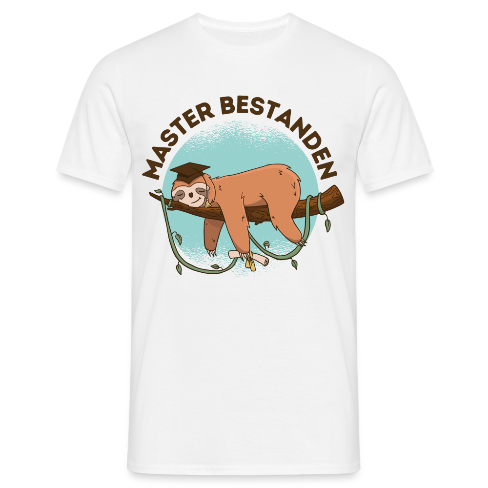 Männer T-Shirt "Master bestanden" - weiß