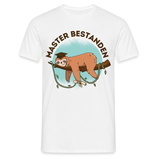 Männer T-Shirt "Master bestanden" - weiß