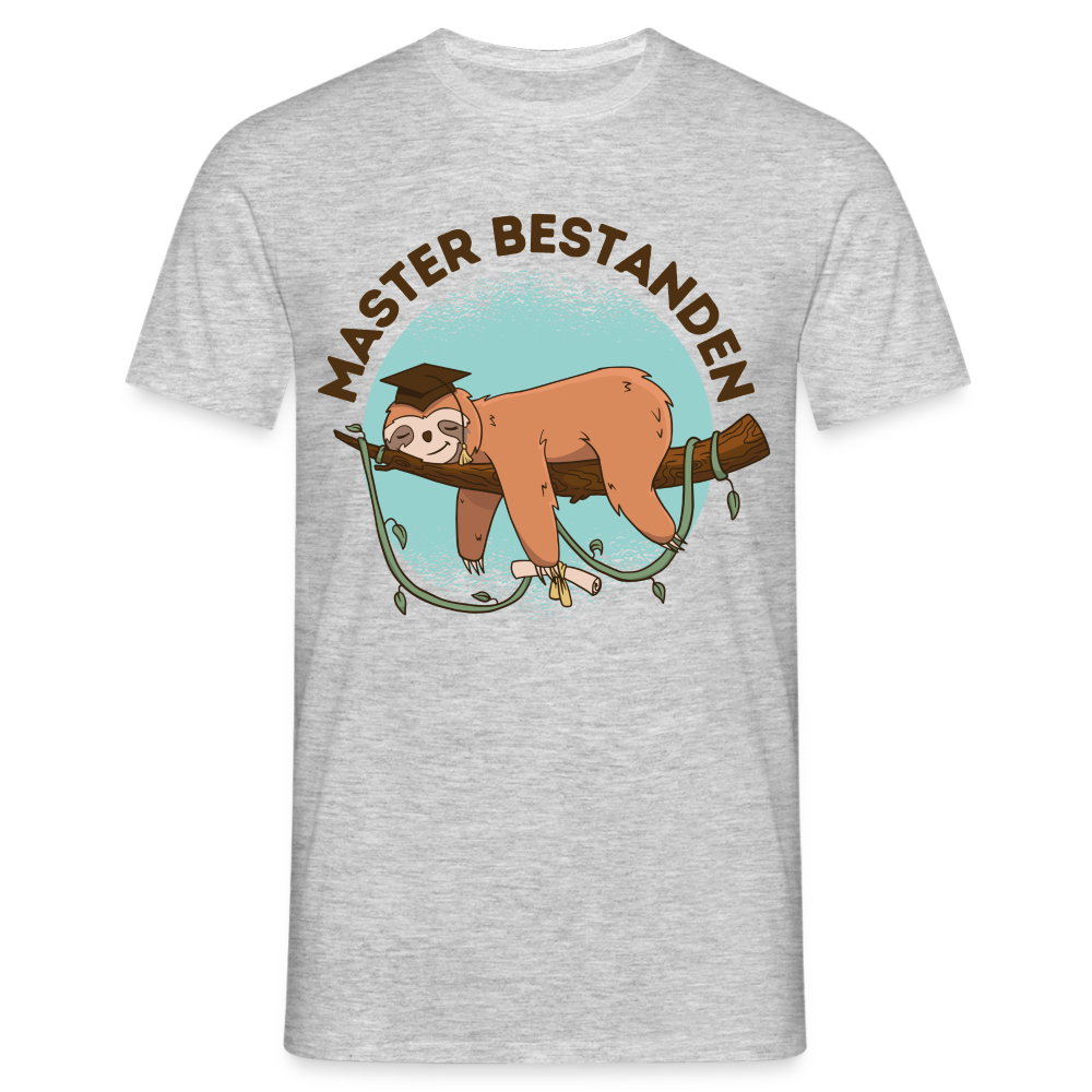 Männer T-Shirt "Master bestanden" - Grau meliert