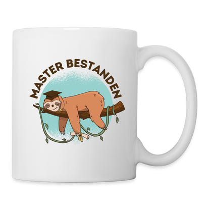 Tasse "Master bestanden" - weiß