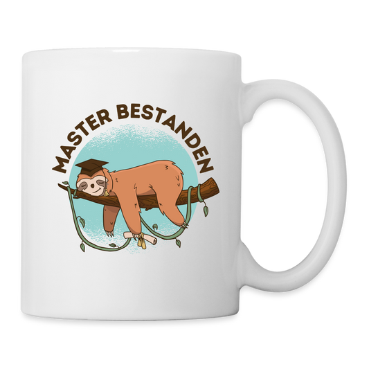 Tasse "Master bestanden" - weiß