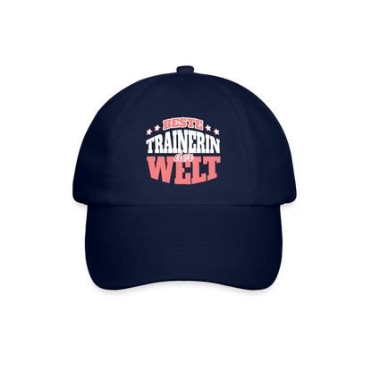 Baseballkappe "Beste Trainerin der Welt" - Blau/Blau