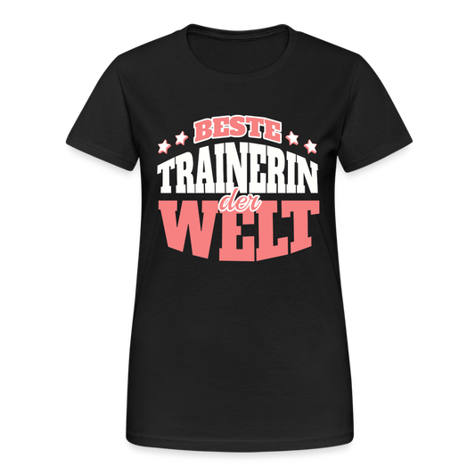 Frauen T-Shirt "Beste Trainerin der Welt" - Schwarz