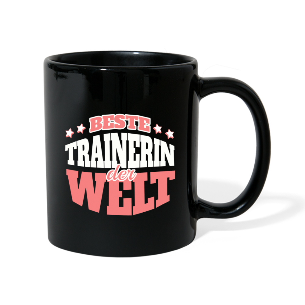 Tasse "Beste Trainerin der Welt" - Schwarz