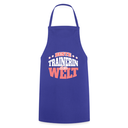 Kochschürze "Beste Trainerin der Welt" - Royalblau