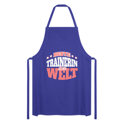 Kochschürze "Beste Trainerin der Welt" - Royalblau