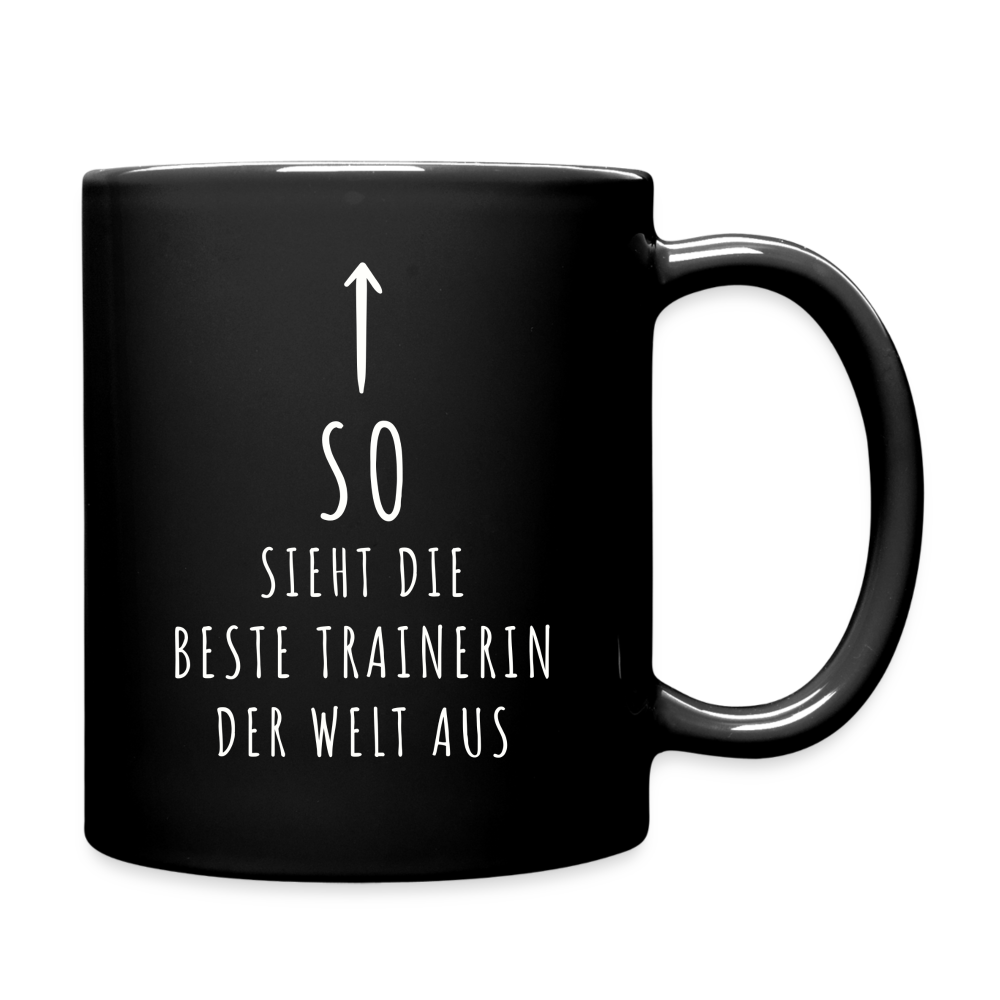 Tasse "So sieht die beste Trainerin der Welt aus" - Schwarz