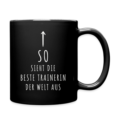 Tasse "So sieht die beste Trainerin der Welt aus" - Schwarz