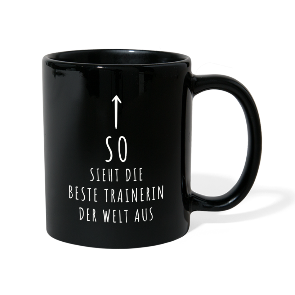 Tasse "So sieht die beste Trainerin der Welt aus" - Schwarz