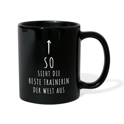 Tasse "So sieht die beste Trainerin der Welt aus" - Schwarz