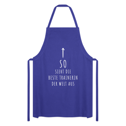 Kochschürze "So sieht die beste Trainerin der Welt aus" - Royalblau