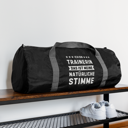 Sporttasche "Ich bin Trainerin - Das ist meine natürliche Stimme" - Schwarz